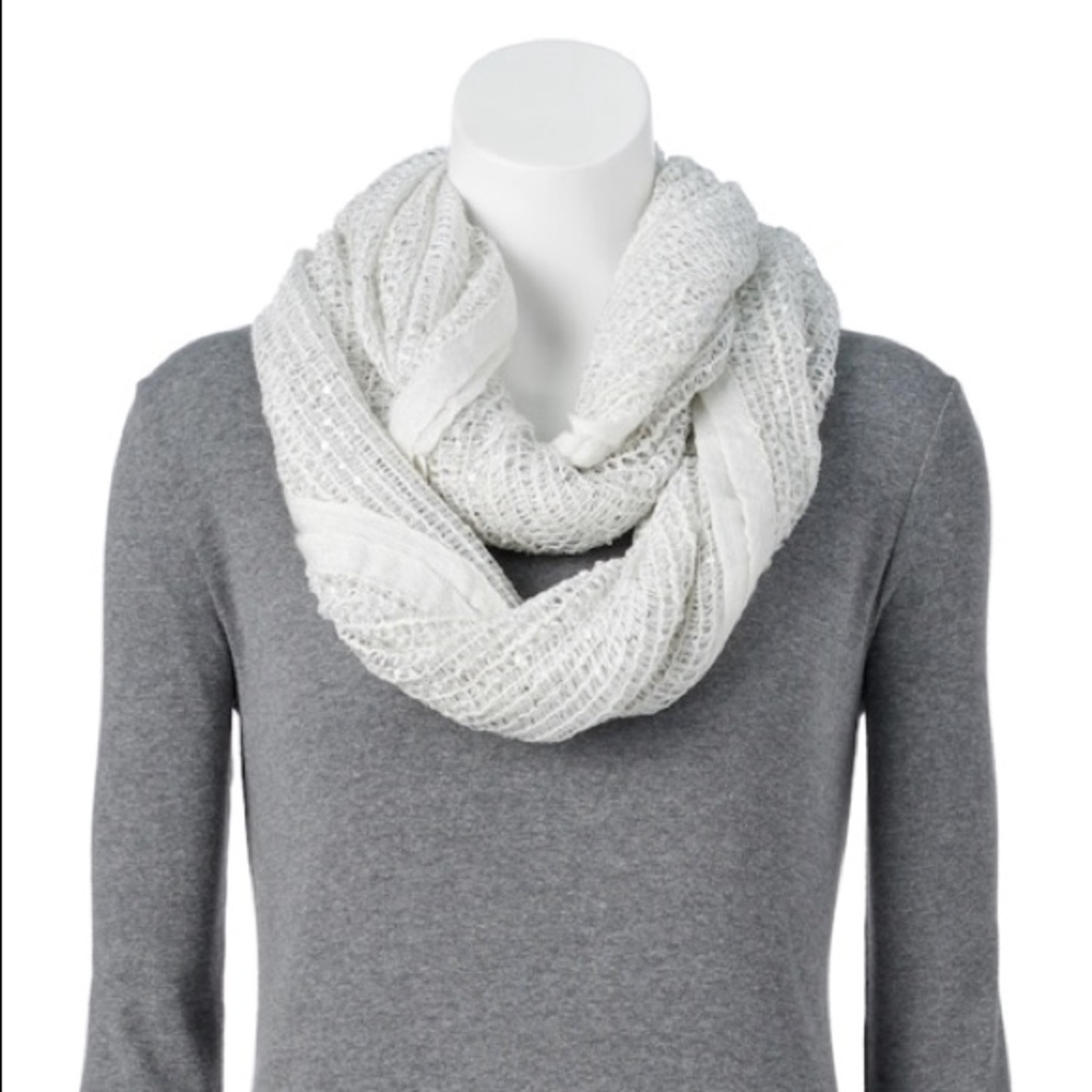 Apt.9 Infinity Confetti Ivory Scarf new